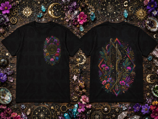 Sagittarius Zodiac Blk Tee