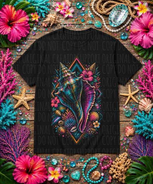 Seashell Tropical Floral